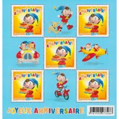 Timbres Pour Anniversaires : "Oui Oui" (Livres De Jeanne Hachette) Feuillet 4183 Année 2008 N° 4183 Yvert Et Tellier Luxe (5 Timbres Validité Permanente Prioritaire)