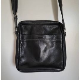 Sacoche bandoulière homme en cuir noir