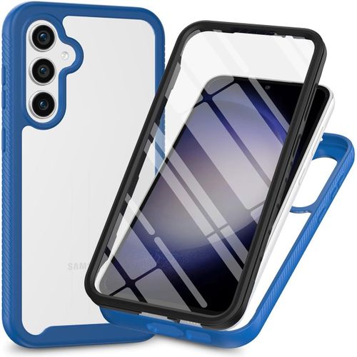 Kal-Coque Pour Samsung Galaxy S25+/ S25 Plus Antichoc Housse Avec Protège Écran, 360 Degrés Full Body Etui Solide Double Face Bumper Portable Transparent Housse