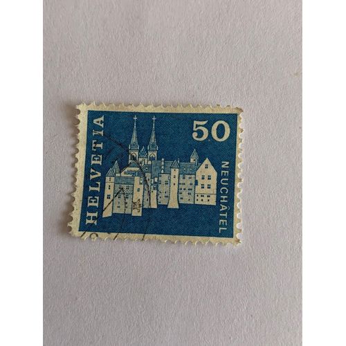 Timbre Oblitéré Suisse Neuchâtel 50