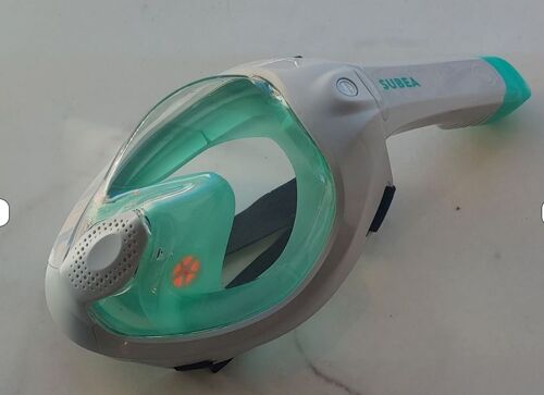 Masque Easybreath Decathlon Taille S-M, Bleu Et Blanc Ref 540 Fournis Avec Sac De Transport