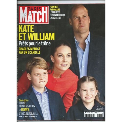 Paris Match 04/08/2022 Kate & William, Marina Foïs, Joni Mitchell, Nino Kapanadze, Marc Almond, Philippe Pastor, Anne Goscinny, Will Smith, Romy Schneider, Vasarely, Bardot, Lido Dali Vartan, Montand