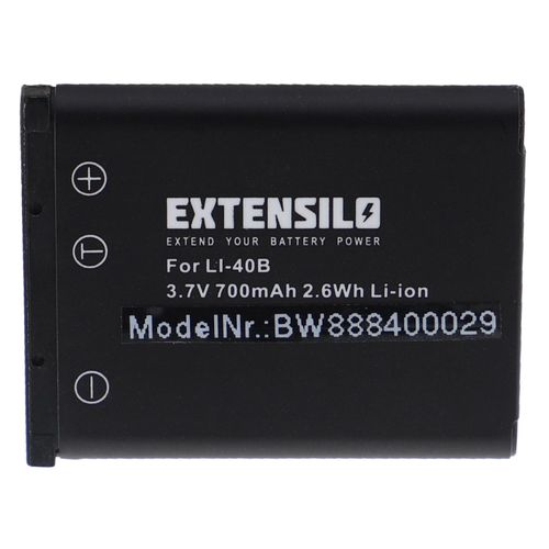 EXTENSILO Batterie compatible avec Kodak Pixpro Friendly Zoom FZ53, SL5 Smart Lens appareil photo, reflex numérique (700mAh, 3,7V, Li-ion)