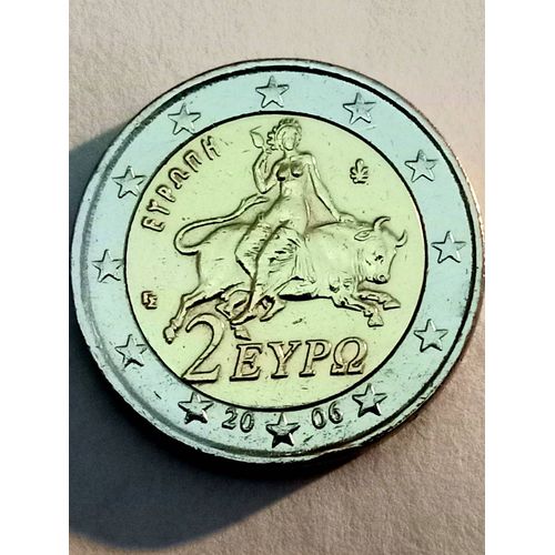 2 Euros 2006 Eypo 1 Carte Grèce Fréquence 7%