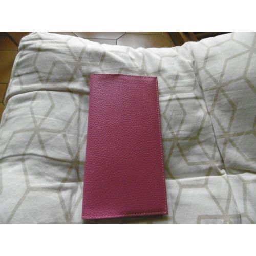 Carnet Répertoire 8.5x17cm 16 Pages Couverture P.V.C. Grainé Rose Avec Carte Du Monde