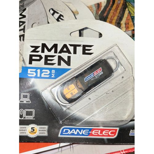Cle USB 2.0 Dane-Elec zMate Pen Nacre 512Mo Noir