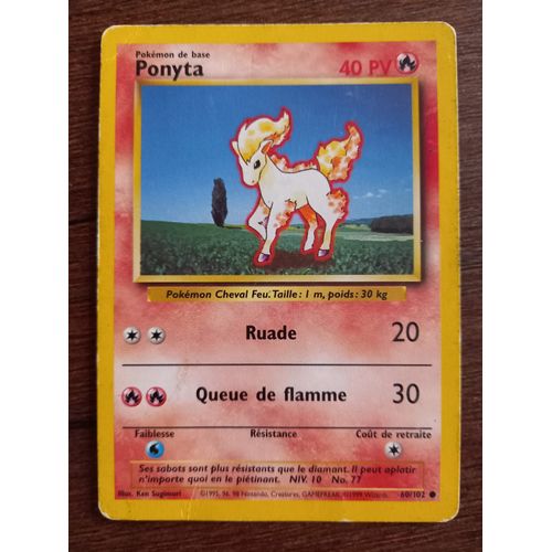 Carte Pokemon Ponyta Wizard De 1995
