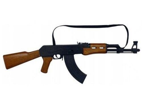 Fusil d'assaut noir militaire 8 coups - Metal / Plastique - 72,5 x 23 x 5 cm - Mitraillette soldat, SWAT, police - Jouet enfant
