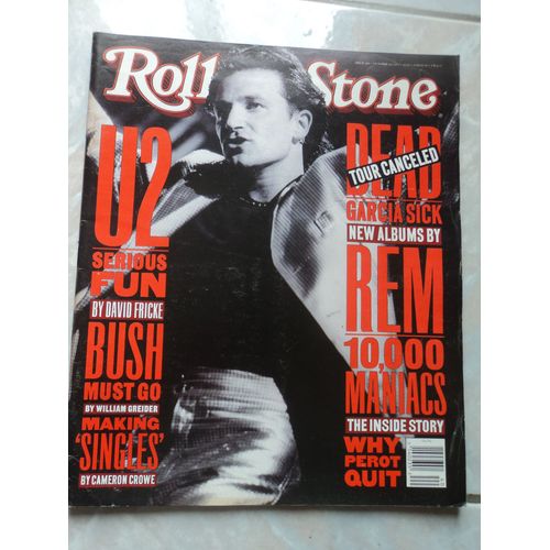 Rolling Stone Magazine No 640 Octobre 1 1992 Bono U2 R.E.M. Def Leppard