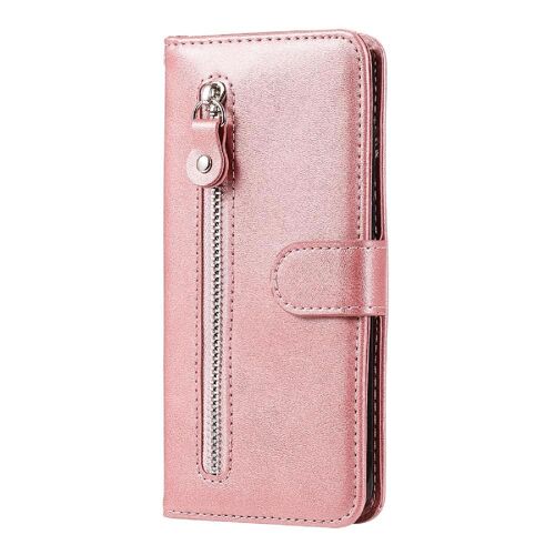 Étui Pour Xiaomi 10t Lite Supports De Fente Pour Carte Housse De Protection Fermeture Éclair Cuir - Couleur Rose