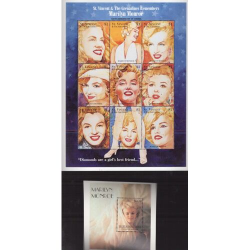 39 Feuillets De Timbres Autour De Marilyn Monroe