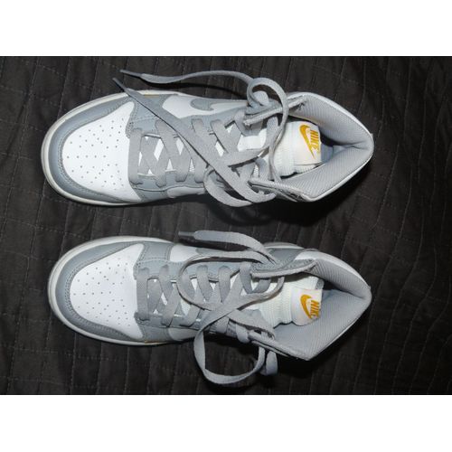 Nike Dunk High Blanche Grise Modèle Fd9773-001 Pour Ado