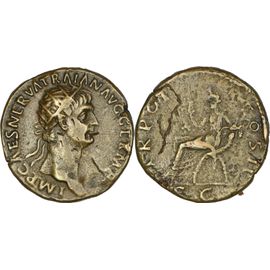 Rome - Dupondius - Trajan - 98 Ad - Abundantia Assise - Ric.385 - 24-311