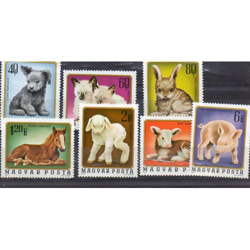 Hongrie Timbres Las Bébés Animaux