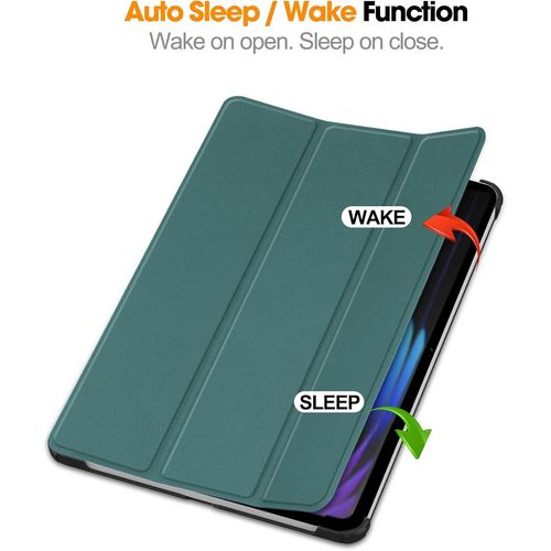 Coque pour Xiaomi Pad 7/Xiaomi Pad 7 Pro 11.2 Pouces 2025 Tablette Cover,Housse de Protection en Cuir PU Étui avec Fonction Support pour Xiaomi Pad 7/Xiaomi Pad 7 Pro 11.2 Pouces 2025-Green