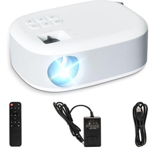 Mini Projecteur, Projecteur Portable Full HD 1080P Pris en Charge, VidÉOprojecteur 15 000 L, pour Home Cinema/XBOX/PS5/PS4/PC/TÉLÉPhone Portable, Compatible avec Interface HD/USB/AV/Casque
