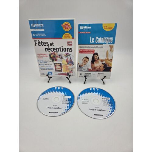 Logiciel Fêtes Et Réceptions (Comprend 2 Cd) En Boite, Complet