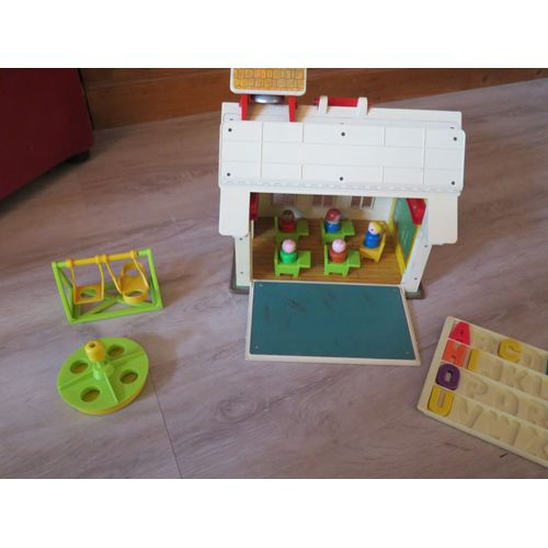 Ecole Fisher Price Avec Ardoise - Jouet Vintage
