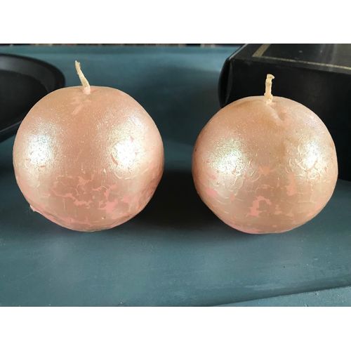 Lot 2 bougies rondes brillantes 