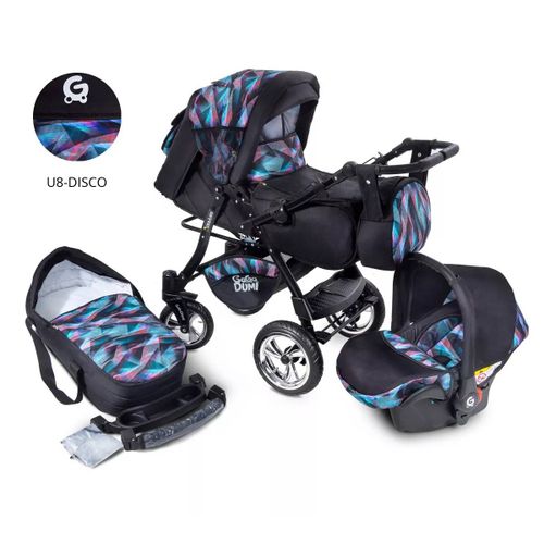 Poussette 3 En 1 Haut De Gamme Landau Urbano Avec Siège Auto Inclus! Disco