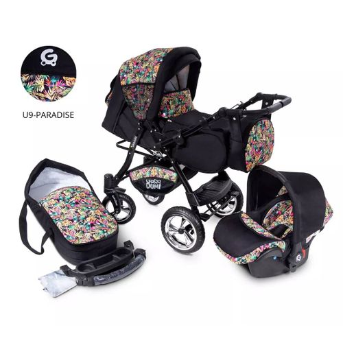 Poussette 3 En 1 Haut De Gamme Landau Urbano Avec Siège Auto Inclus! Paradise