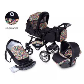 Poussette 3 En 1 Haut De Gamme Landau Urbano Avec Siège Auto Inclus! Paradise