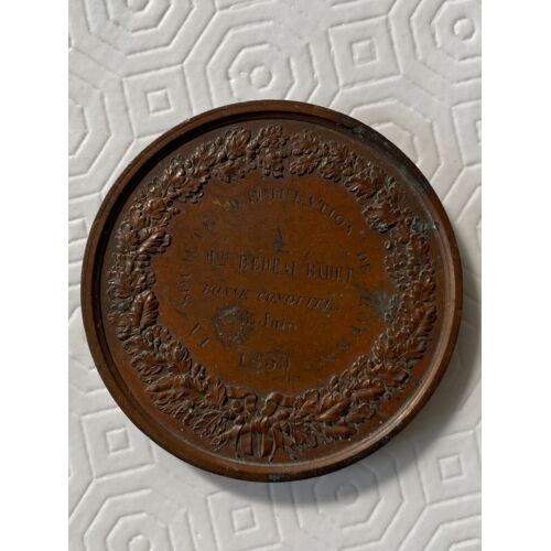 Médaille De Bonne Conduite De La Société D'émulation De Rouen 1850.