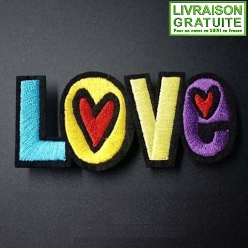 Patch Écusson Love Lettres Mot Expression (Réf 3) - Thermocollant