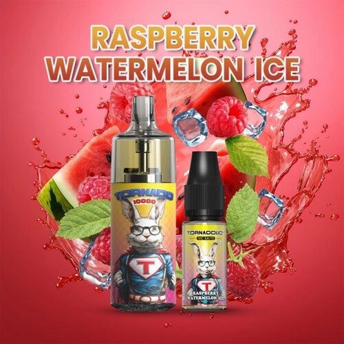 TORNADO 10000 RASPBERRY WATERMELON ICE 10MG 100% LÉGALE - GOBAR