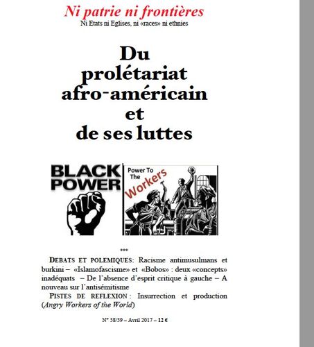 Prolétariat Afro-Américain - Racisme Antimusulmans - Islamofascisme ?? - Antisémitisme