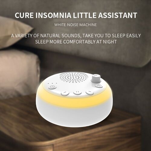 Bruit blanc - Contient 9 types de sons simules de la nature pour vous endormir, trois niveaux de synchronisation, adapte aux patients souffrant d¡¯insomnie, adultes, bebes, enfants, ameliorer le sommeil, longue duree de veille, 800mAh