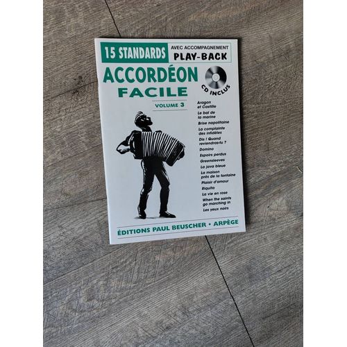 Partition - Accordeon Facile Volume 3 + Cd   Livre + Cd Très Bon État
