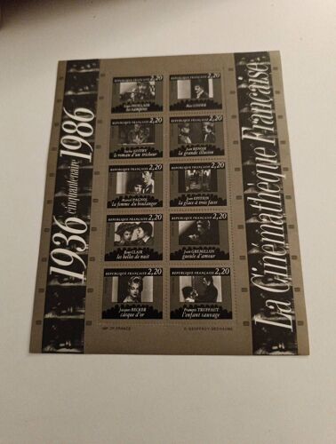 Carnet Timbres La Cinémathèque Française