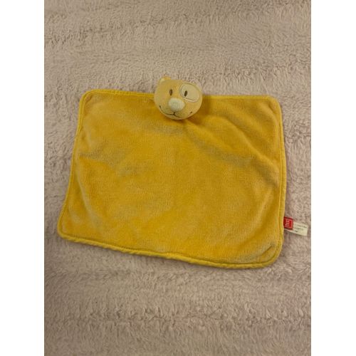 Doudou Peluche Chat Jaune Tex