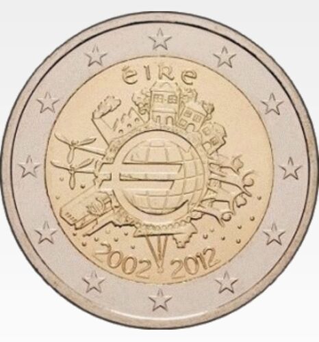 Ierland, 2 Euro, 10 Years Euro, 2012, Unc-, Bi-Metallic