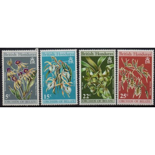 Honduras Britannique ( Belize ) Timbres Fleurs , Les Orchidées