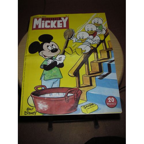 Le Journal De Michey N° 1,Nouvelle Série Walt Disney, Imprimé En France En 1952, Imprimerie Crété, Corbeil- Essonnes, Supplément Du Journal Mickey.