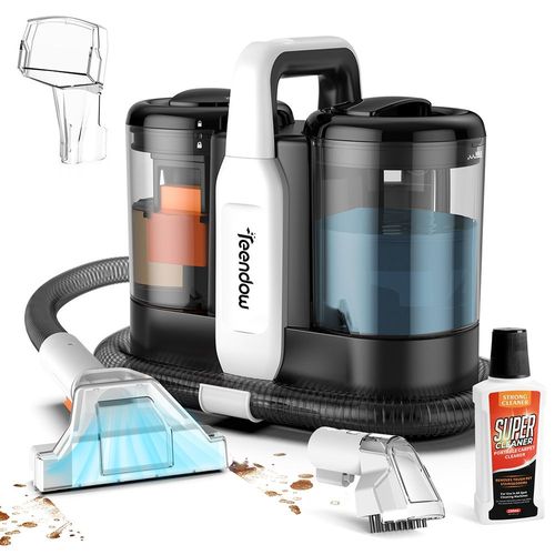 Aspirateur laveur de tapis Teendow C5, puissant moteur à brosse de 500 W, faible bruit, grand réservoir d'eau de 1 500 ml, portable et compact, nettoyeur de taches