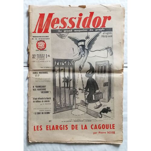 Messidor Le Grand Magazine Du Peuple, N°16, Juillet 1938