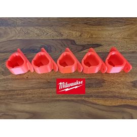 Lot de 5 supports batteries MILWAUKEE 12V