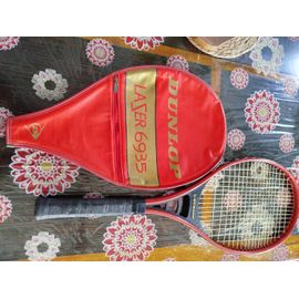 Rare Raquette De Tennis Vintage : Dunlop - Lazer 6935 - Complète D'origine, Cordage, Grip , Housse, Manche Taille 3
