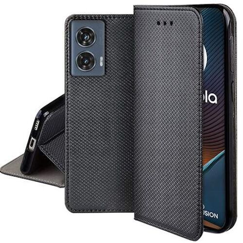 Housse etui coque pochette portefeuille pour Motorola Edge 50 Fusion 5G + film ecran - NOIR MAGNET