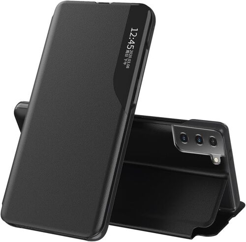 Coque Pour Samsung Galaxy S20 Plus Avec Support, Transparente Clear Afficher Fen¿ºtre, Cuir + Pc Housse ¿¿Tui ¿¿ Rabat Magn¿¿Tique Antichoc Protection Cover Pour Samsung S20 Plus. Noir Qh1