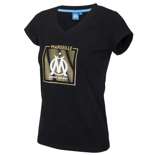 M - T-Shirt - Olympique De Marseille - Femme - Noir - Manches Courtes - Coton