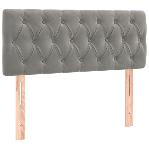 vidaXL Tête de lit Gris clair 100x7x78/88 cm Velours