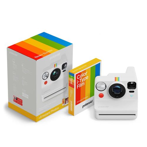 Appareil photo instantané Polaroid Now+ Génération 3 + Pack de films 8 photos Blanc