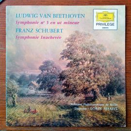 Beethoven Symphonie N°5 En Ut Mineur Franz Schubert Symphonie Inachevée Lorin Maazel 33t