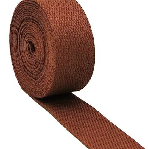 AnseTendance - 32mm x 10 mètres de sangle de sac en coton pour sacs à main à dos sac banane anse bandoulière bag straps créations sacs fait main couture de vêtements artisanat couleur Marron chocolat