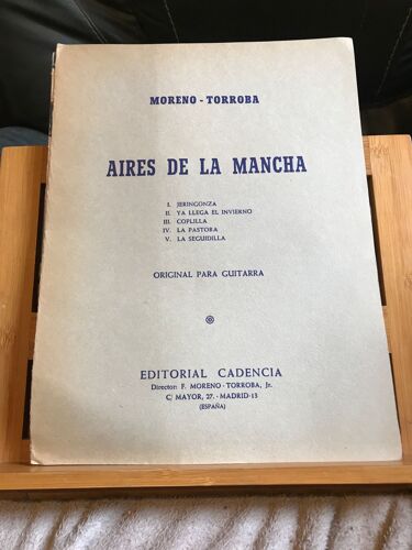 F. Moreno Torroba Aires De La Mancha Pour Guitare Partition Editorial Cadencia
