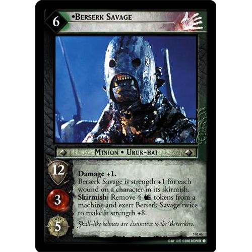 Lotr Tcg - Berserk Savage - 5r46